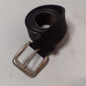 Lebrutt Mens Italian Leather Belt Size 40 Black Pebbled Thick Work P3